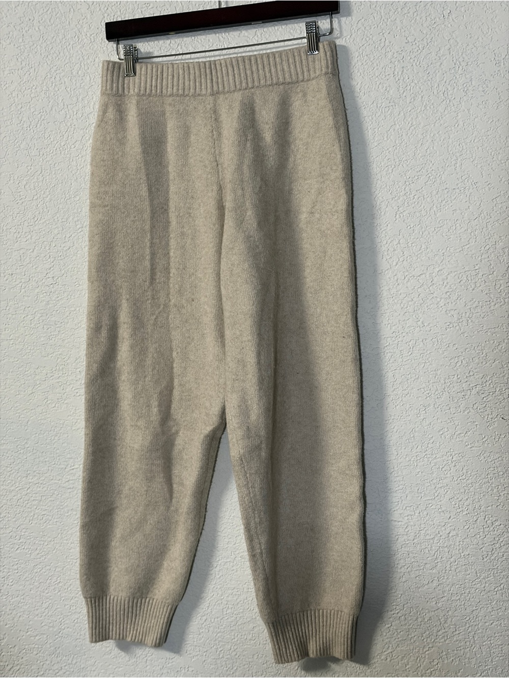 Treasure & Bond Neutral Cream Knit organic cotton Blend Lounge casual Joggers